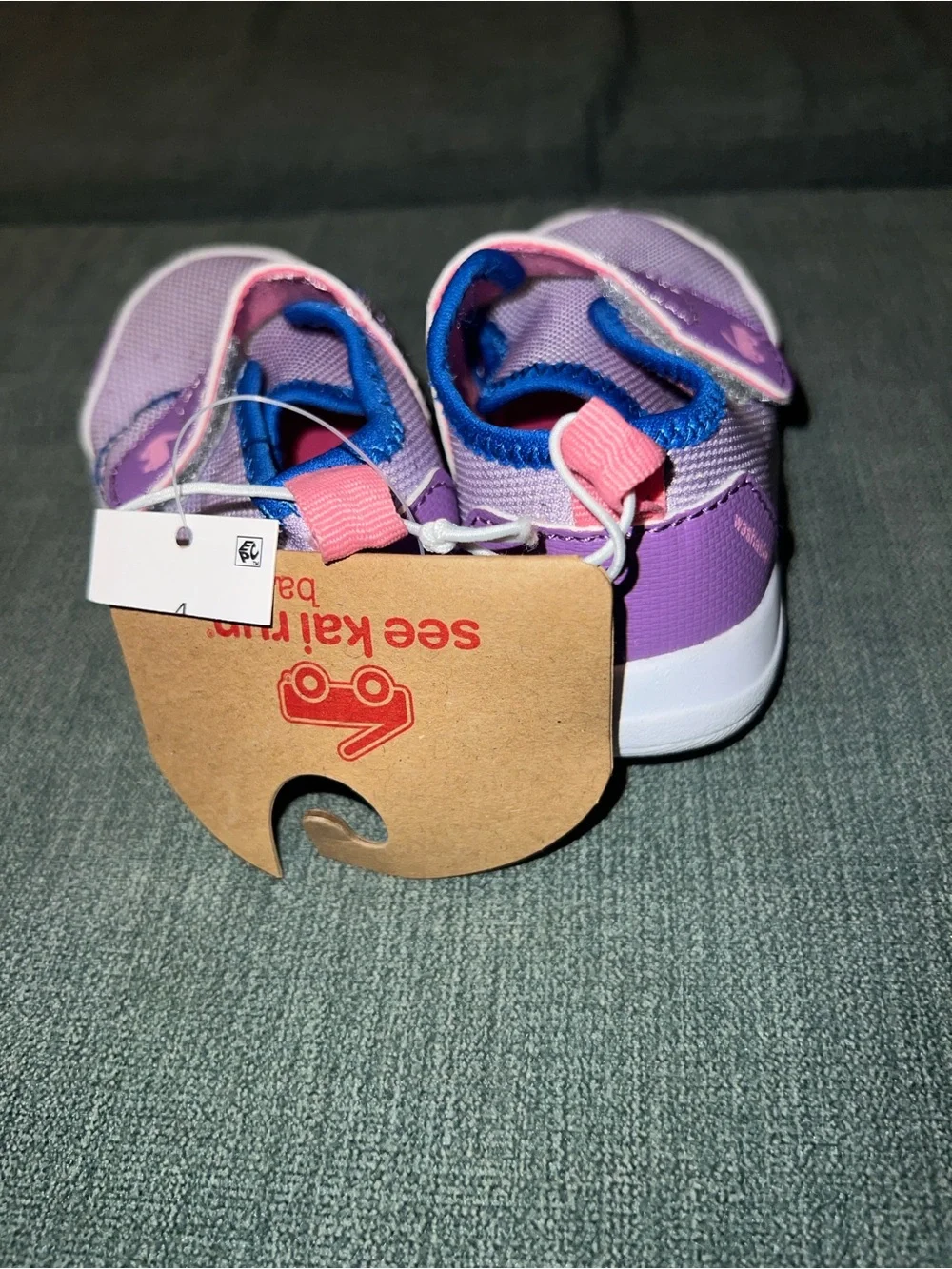 See Kai Run Purple and Blue Baby Hook-and-Loop Walkers
